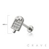 MULTI CZ ICE CREAM TOP THREADLESS (PUSH IN) 316L SURGICAL STEEL LABRET SET